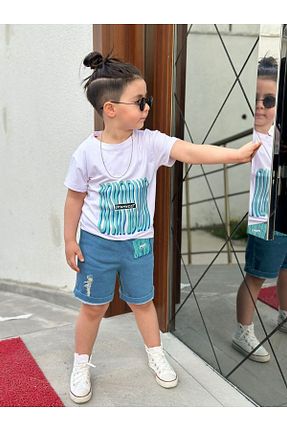 ست بالاتنه و پائین تنه سفید بچه گانه بافتنی Hayal kids - کد 737353618