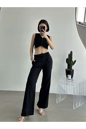 ست بالاتنه و پائین تنه مشکی زنانه بافتنی AÈC PRIVÈ - کد 737371475