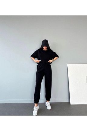 ست گرمکن مشکی زنانه پنبه پلی استر aynewmoda - کد 737567324