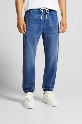 شلوار جین آبی مردانه پاچه رگولار پنبه (نخی) استاندارد کد 737581179