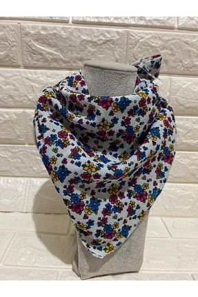 دستمال گردن سفید زنانه پنبه ای sema aksesuar - کد 736479792