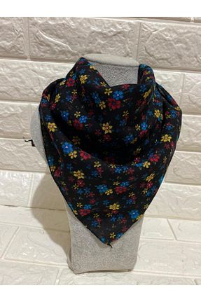 دستمال گردن مشکی زنانه پنبه ای sema aksesuar - کد 736479787