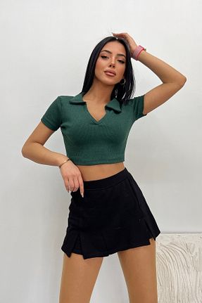 بلوز سبز زنانه ساده Genel Markalar - کد 736847166