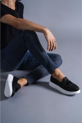 کفش کلاسیک مشکی مردانه جیر پاشنه کوتاه ( 4 - 1 cm ) پاشنه ضخیم کد 736914529