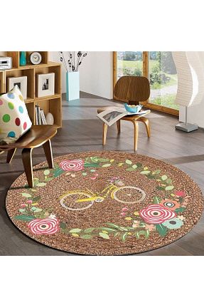 فرش بچه گانه خاکی پلی آمید Teksev - کد 737084131