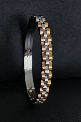 دستبند استیل (فولاد) رنگی زنانه استیل ضد زنگ UBUH SHOP - کد 737106009