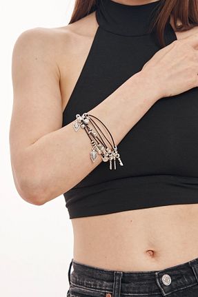 دستبند جواهر مشکی زنانه چرم ZeyDor Accessories - کد 737514891