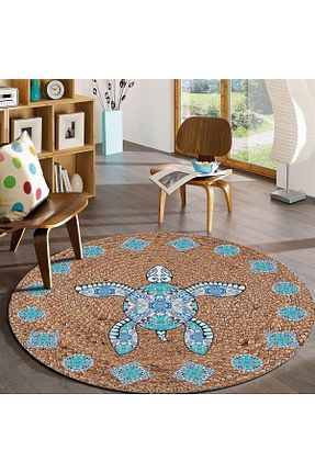 فرش بچه گانه خاکی پلی آمید Teksev - کد 737083993