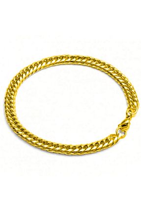 دستبند استیل (فولاد) طلائی مردانه استیل ضد زنگ UBUH SHOP - کد 737101118