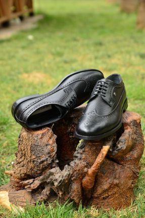 کفش کلاسیک قهوه ای مردانه چرم طبیعی پاشنه کوتاه ( 4 - 1 cm ) پاشنه ضخیم کد 737363162
