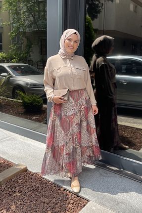 ست بالاتنه و پائین تنه زرشکی زنانه بافتنی Levidor - کد 737380217