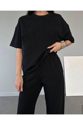 ست گرمکن مشکی زنانه پنبه پلی استر aynewmoda - کد 737567324