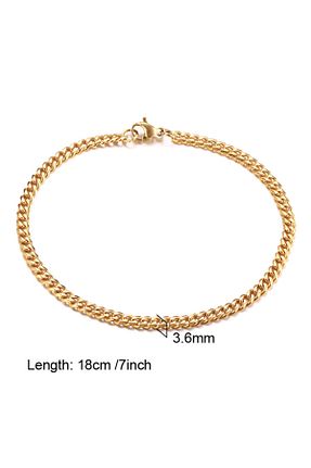دستبند استیل (فولاد) طلائی زنانه استیل (فولاد) Moon Shine Design - کد 737024904