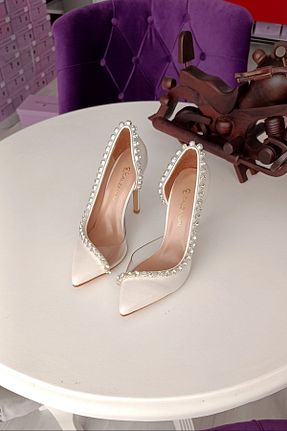 کفش مجلسی بژ زنانه پاشنه نازک LA CALZATURE - کد 738045242