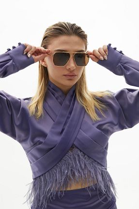 بلوز بنفش زنانه ساده MORE.THAN.A.DRESS - کد 726071205