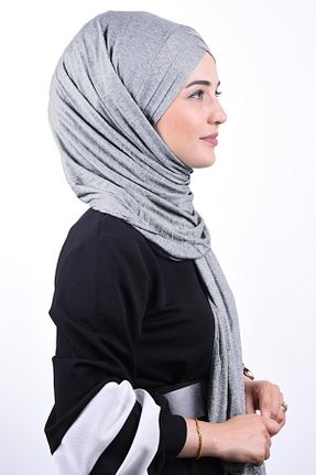شال طوسی زنانه پنبه ای Nowa Scarf - کد 68833143