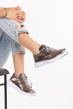 کفش اسنیکر طوسی زنانه چرم اصل Gondol - کد 738752128
