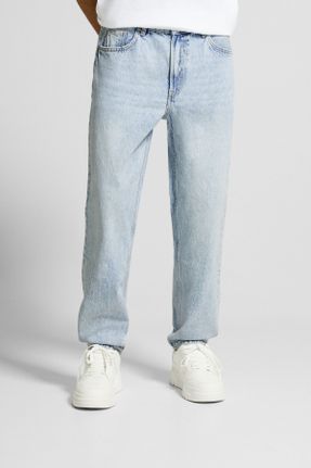 شلوار جین آبی مردانه پاچه رگولار پنبه (نخی) استاندارد کد 738816084