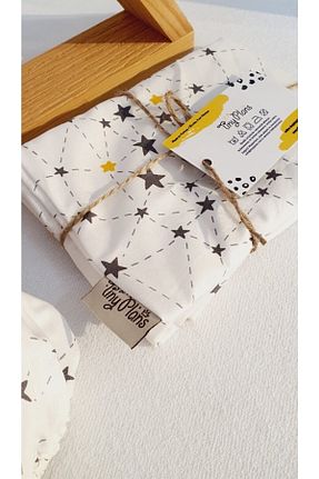 ملحفه کودک و نوزاد سفید Poplin tiny plans - کد 738978890
