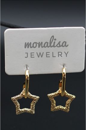 گوشواره جواهر طلائی حصیر monalisatoka - کد 739347800