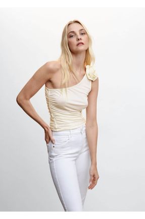 تی شرت سفید زنانه آسیمتریک کد 672818925