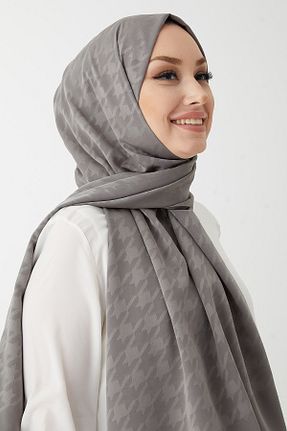 شال طوسی زنانه ابریشم کد 647403360