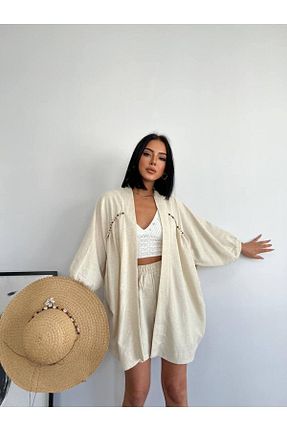 ست بالاتنه و پائین تنه بژ زنانه بافتنی Genel Markalar - کد 738778918