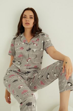 ست لباس راحتی رنگی زنانه پنبه ای Strawberry - کد 739109465