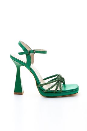 کفش پاشنه بلند کلاسیک سبز زنانه چرم مصنوعی پاشنه نازک پاشنه متوسط ( 5 - 9 cm ) کد 739254320