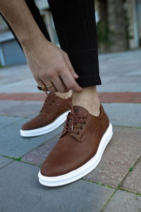 کفش کلاسیک قهوه ای مردانه چرم مصنوعی پاشنه کوتاه ( 4 - 1 cm ) پاشنه ساده کد 738194303