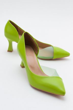 کفش پاشنه بلند کلاسیک سبز زنانه پلی اورتان پاشنه نازک پاشنه متوسط ( 5 - 9 cm ) کد 737912520