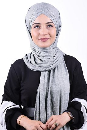 شال طوسی زنانه پنبه ای Nowa Scarf - کد 68833143