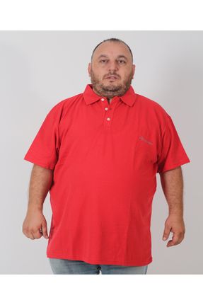 تی شرت قرمز زنانه سایز بزرگ پنبه (نخی) کد 141062681