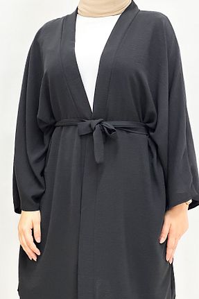 کافتان و کیمونو حجاب مشکی زنانه پنبه ای CNG MODA - کد 738810287