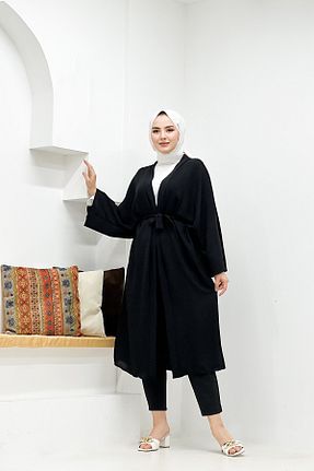 کیمونو و کافتان مشکی زنانه پنبه ای CNG MODA - کد 738811904