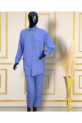 ست بالاتنه و پائین تنه آبی زنانه جین HG MODA - کد 738861763