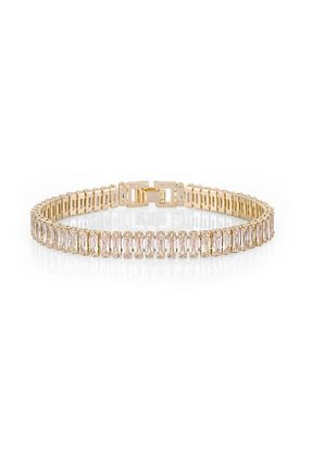 دستبند استیل (فولاد) طلائی زنانه استیل (فولاد) Ankı - کد 739165469