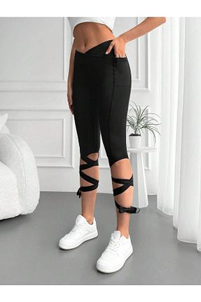 ساق شلواری مشکی زنانه بافتنی AQE FASHION - کد 739245332