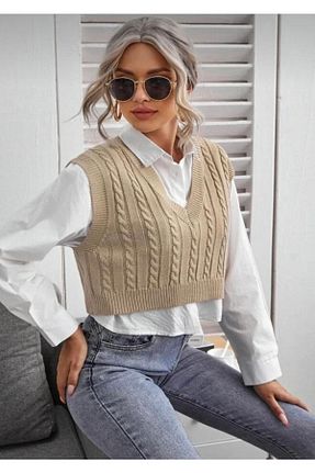 سوئیتر بژ زنانه اکریلیک Genel Markalar - کد 739424394
