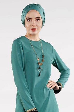 ست بالاتنه و پائین تنه حجاب سبز زنانه رگولار TRENDTESETTÜR - کد 86185192