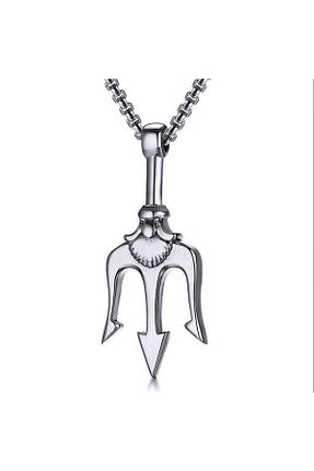 گردنبند استیل ( فولاد ) طوسی مردانه استیل ضد زنگ Viking - کد 739552309