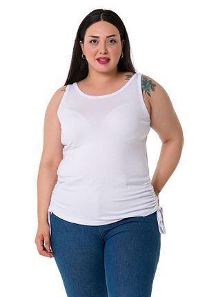 بادی سایز بزرگ سفید زنانه سایز بزرگ DISENTIS MODEST - کد 739585823