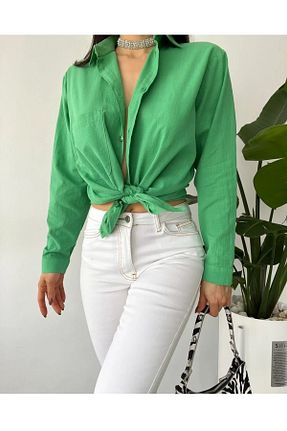پیراهن سبز زنانه اورسایز ubmbutik - کد 670151859