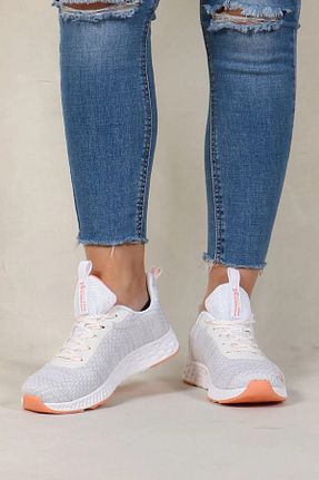 کفش اسنیکر سفید زنانه بند دار Shoes Time - کد 740046241