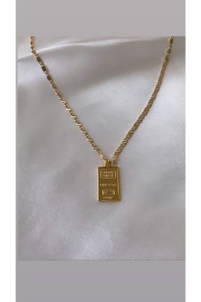 گردنبند جواهر طلائی زنانه روکش طلا کد 740419384
