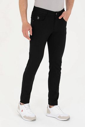 شلوار مشکی مردانه پنبه - الاستین U.S. Polo Assn. - کد 740724776