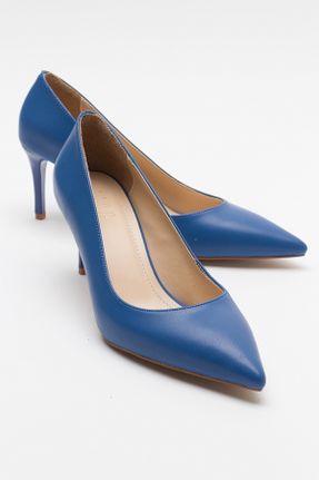کفش پاشنه بلند کلاسیک آبی زنانه چرم مصنوعی پاشنه نازک پاشنه بلند ( +10 cm) کد 739489538