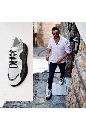 کفش اسنیکر سفید مردانه چرم اصل İBAY - کد 739848375