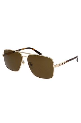 عینک آفتابی بژ مردانه UV400 Gucci - کد 739931981