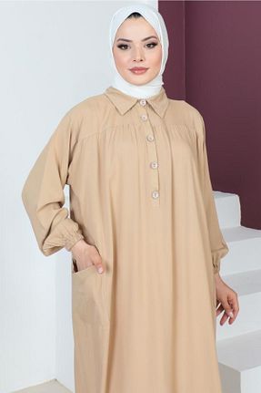 تونیک حجاب بژ زنانه ویسکون benguen - کد 740074012